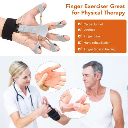Silicone Gripster Grip Strengthener Finger Stretcher