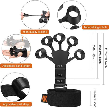 Silicone Gripster Grip Strengthener Finger Stretcher
