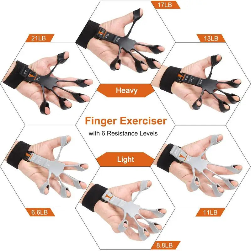 Silicone Gripster Grip Strengthener Finger Stretcher