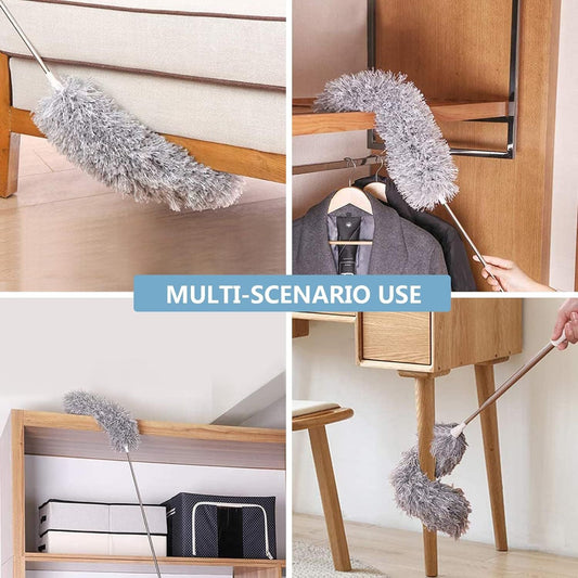 Microfiber Duster with Extension Pole Stainless Steel